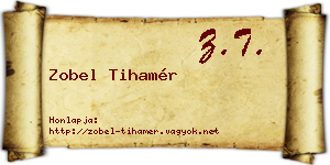 Zobel Tihamér névjegykártya